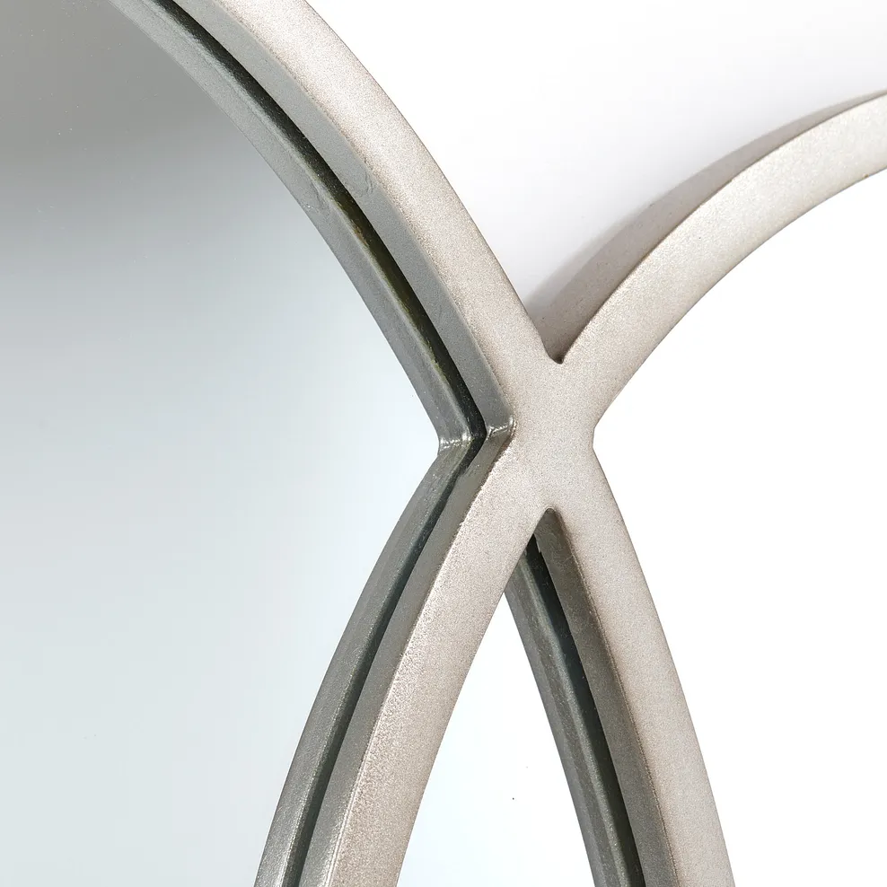 Natalie Metal Wall Mirror - Silver 4