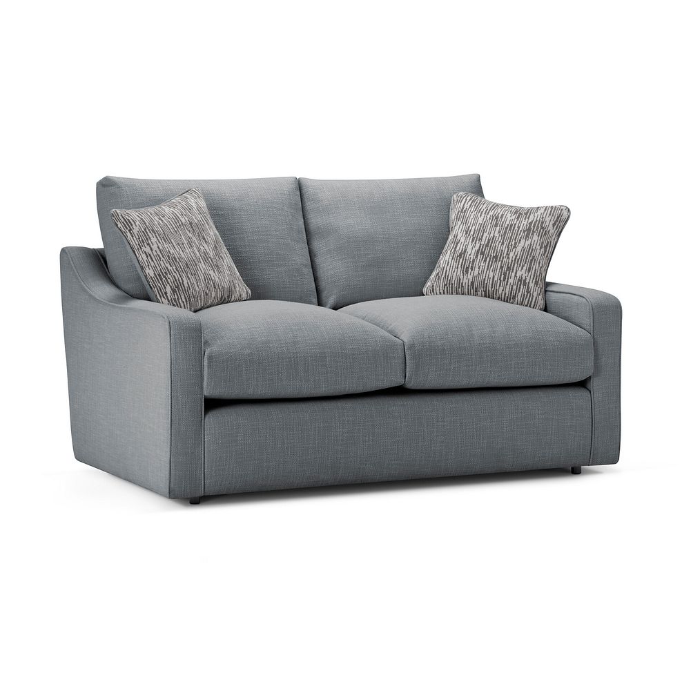 Isabella 2 Seater Sofa in Polly Charcoal Fabric with Natural Scatter Cushions 1