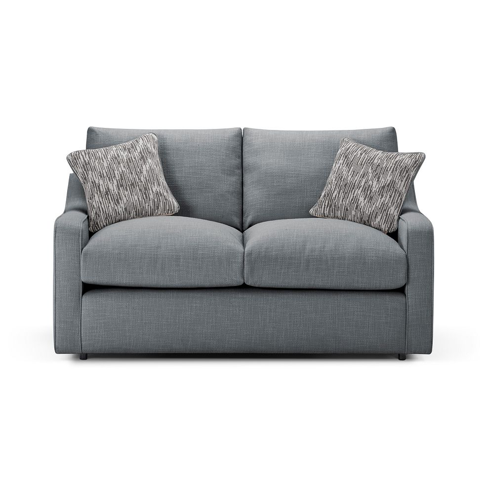 Isabella 2 Seater Sofa in Polly Charcoal Fabric with Natural Scatter Cushions 2
