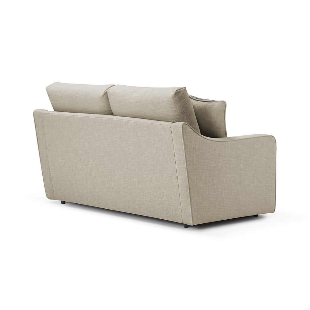 Isabella 2 Seater Sofa in Polly Mocha Fabric with Natural Scatter Cushions 4