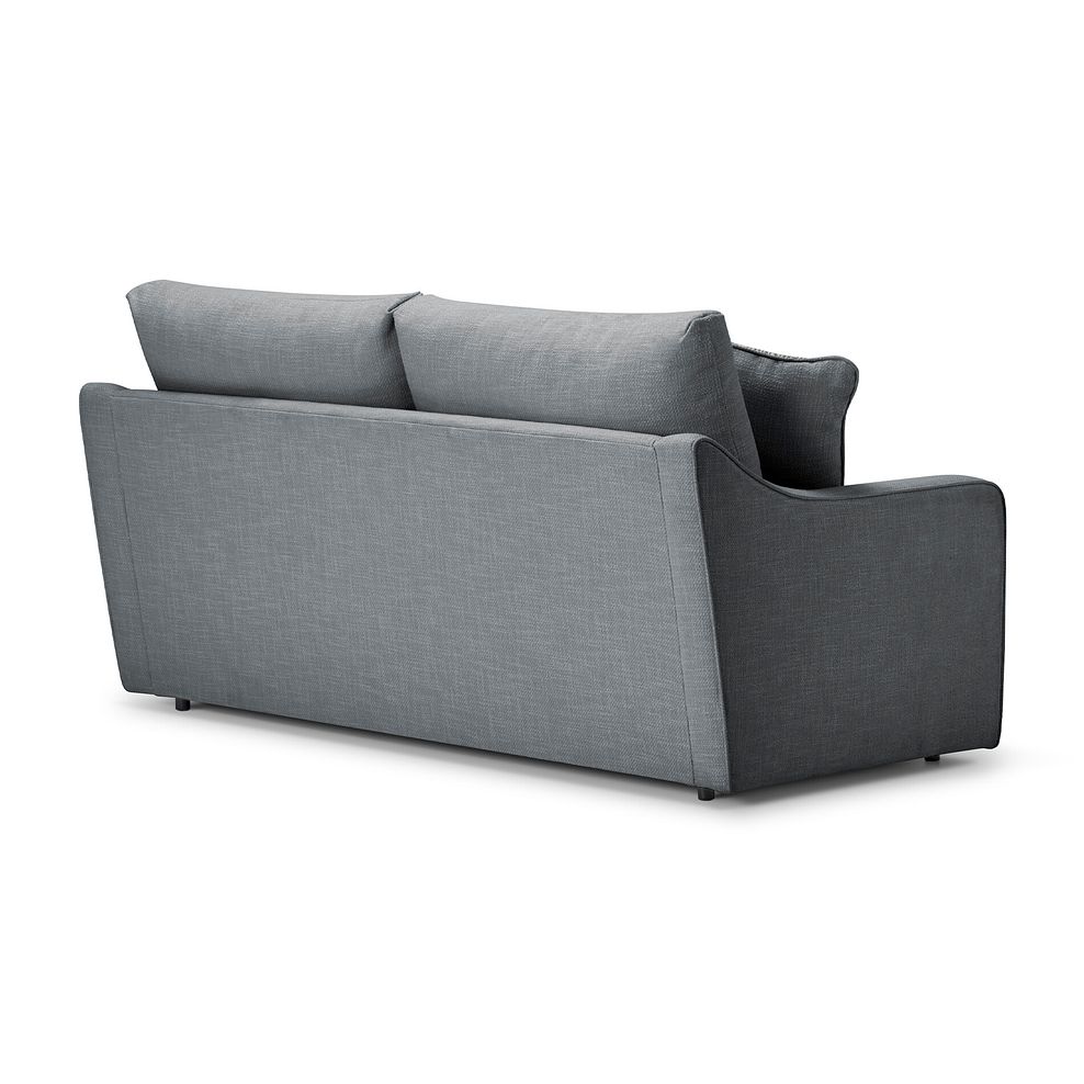 Isabella 3 Seater Sofa in Polly Charcoal Fabric with Natural Scatter Cushions 4