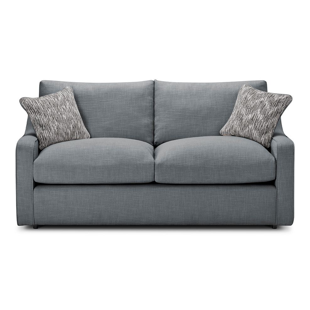Isabella 3 Seater Sofa in Polly Charcoal Fabric with Natural Scatter Cushions 2