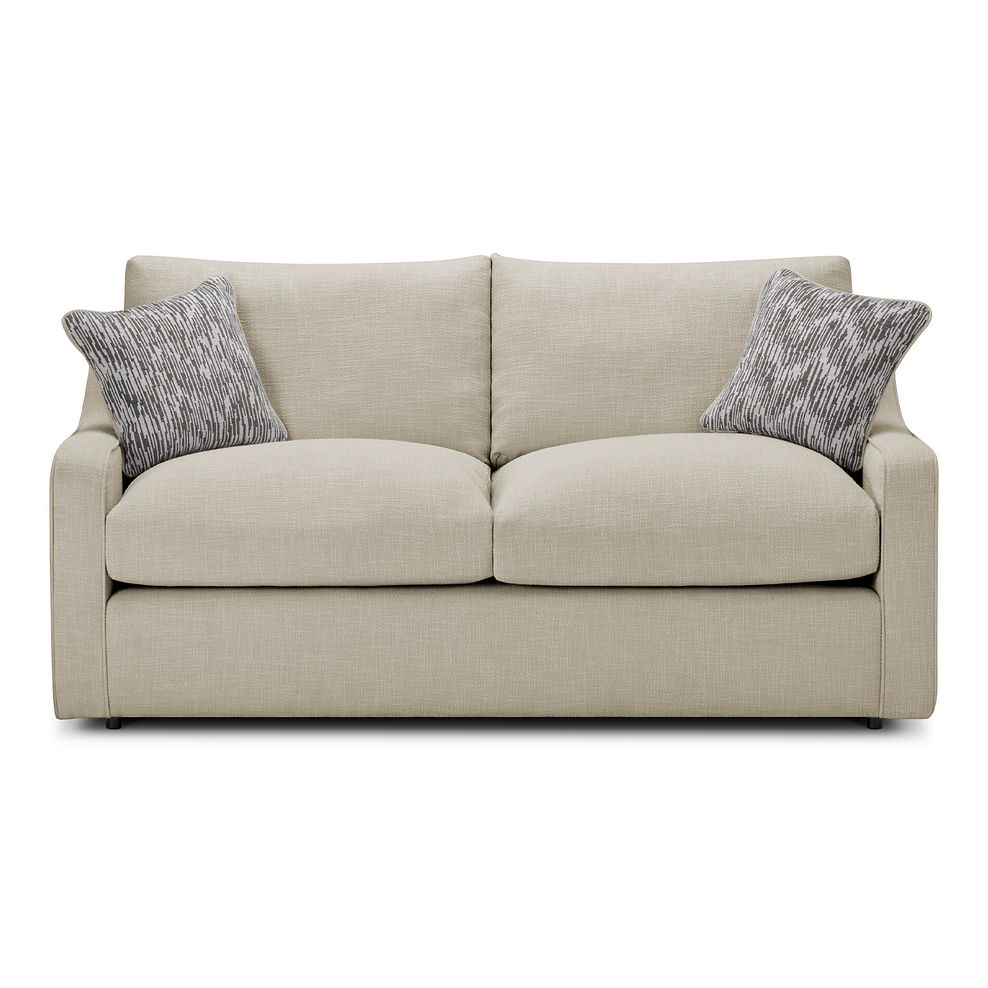 Isabella 3 Seater Sofa in Polly Mocha Fabric with Natural Scatter Cushions 2