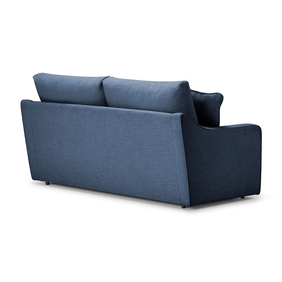 Isabella 3 Seater Sofa in Polly Navy Fabric with Navy Scatter Cushions 4