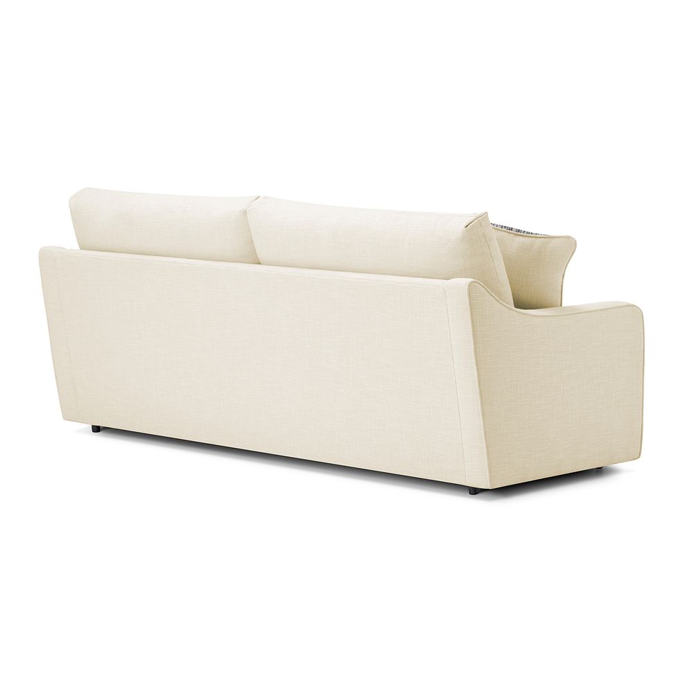 Isabella 4 Seater Sofa in Polly Natural Fabric with Natural Scatter Cushions 4