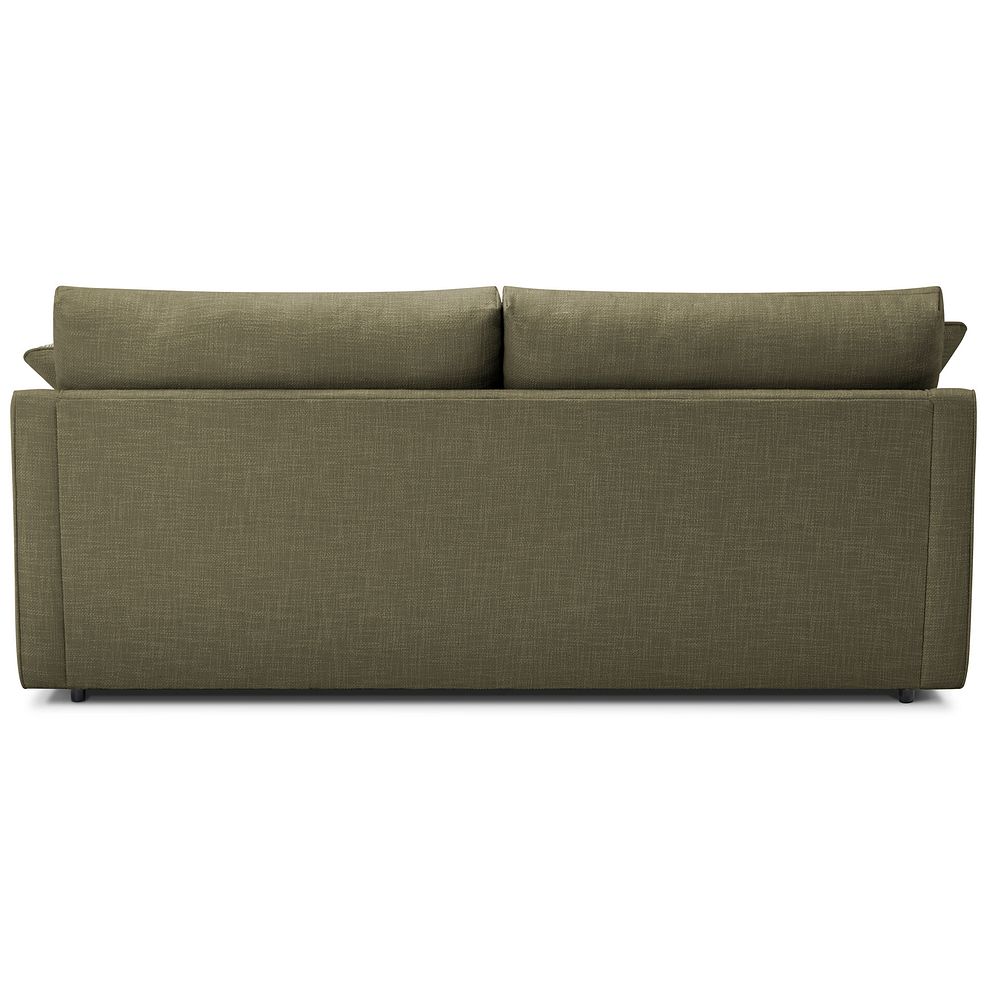 Isabella 4 Seater Sofa in Polly Olive Fabric with Olive Scatter Cushions 5