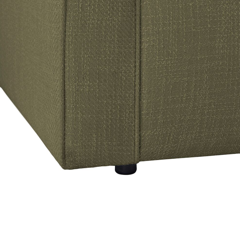 Isabella 4 Seater Sofa in Polly Olive Fabric with Olive Scatter Cushions 6