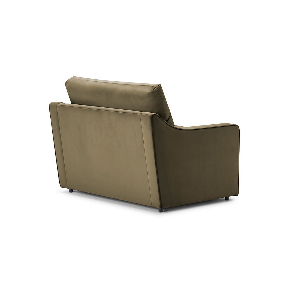 Isabella Loveseat in Festival Khaki Fabric with Olive Scatter Cushion 4