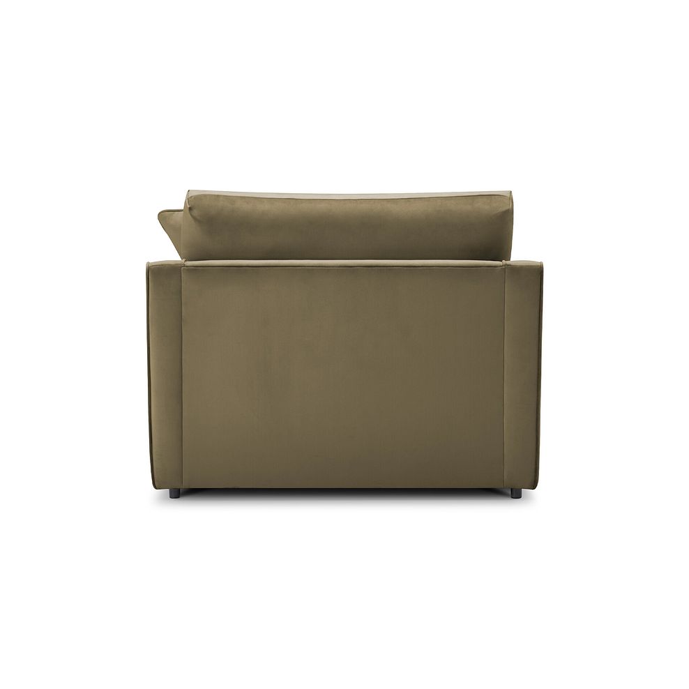 Isabella Loveseat in Festival Khaki Fabric with Olive Scatter Cushion 5