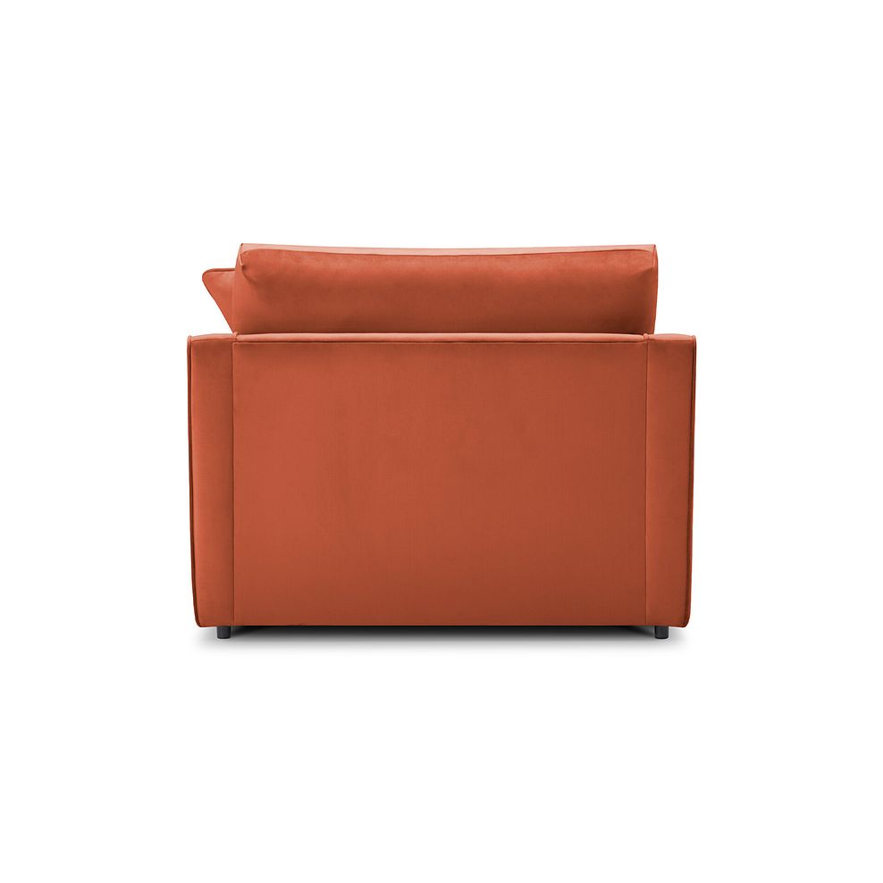 Isabella Loveseat in Festival Marmalade Fabric with Rust Scatter Cushion 5