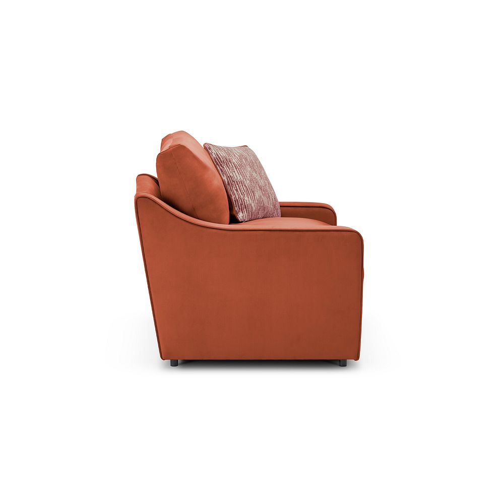 Isabella Loveseat in Festival Marmalade Fabric with Rust Scatter Cushion 3
