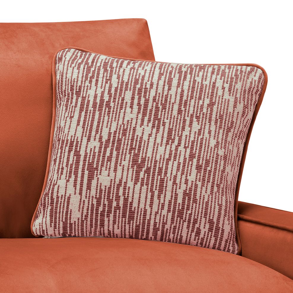 Isabella Loveseat in Festival Marmalade Fabric with Rust Scatter Cushion 8