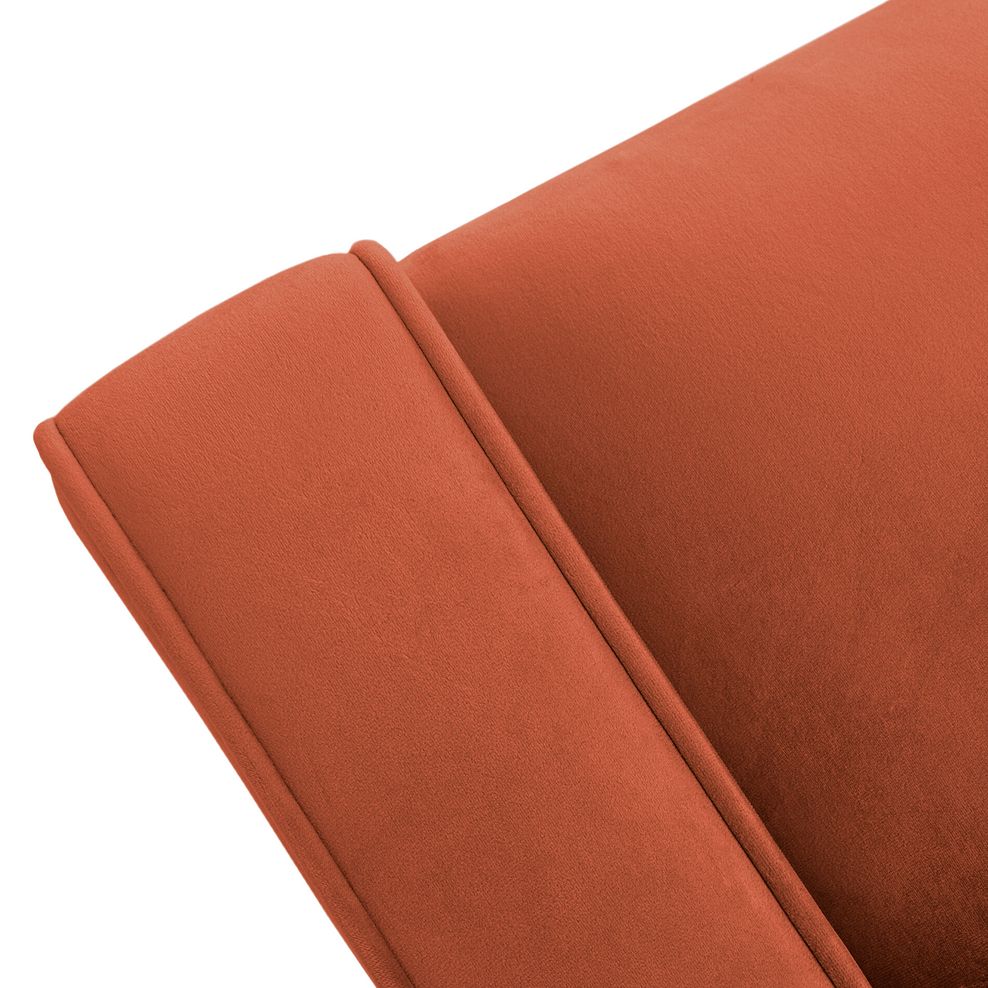 Isabella Loveseat in Festival Marmalade Fabric with Rust Scatter Cushion 9