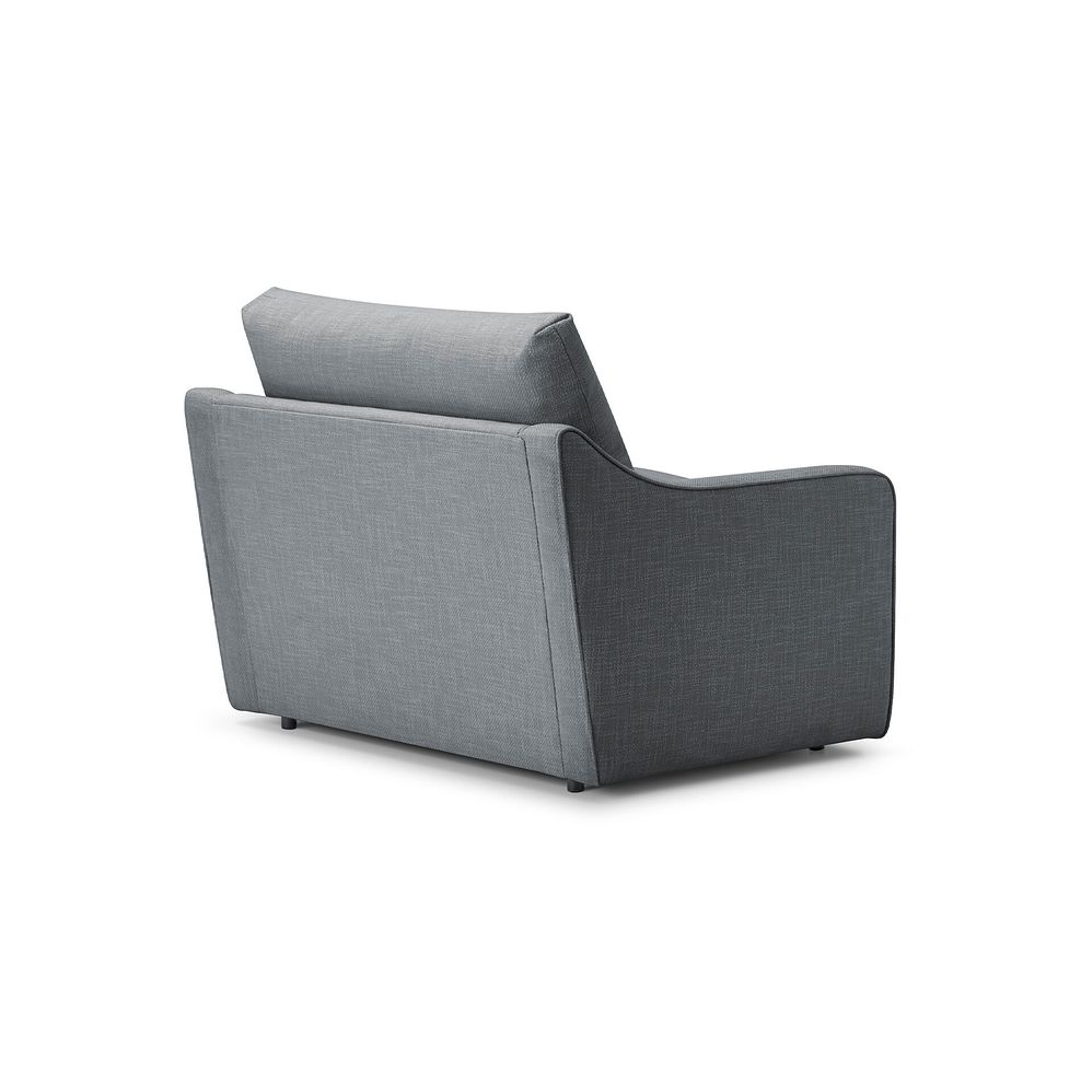 Isabella Loveseat in Polly Charcoal Fabric with Natural Scatter Cushion 4