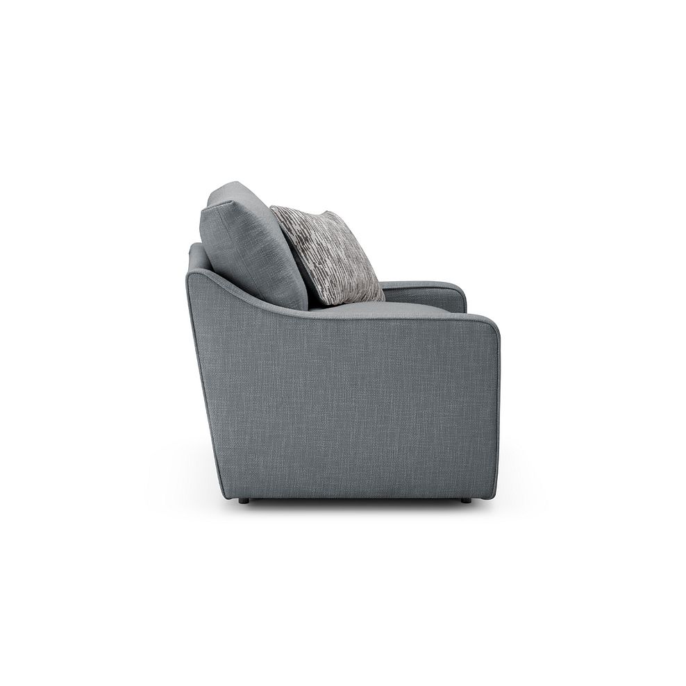 Isabella Loveseat in Polly Charcoal Fabric with Natural Scatter Cushion 3