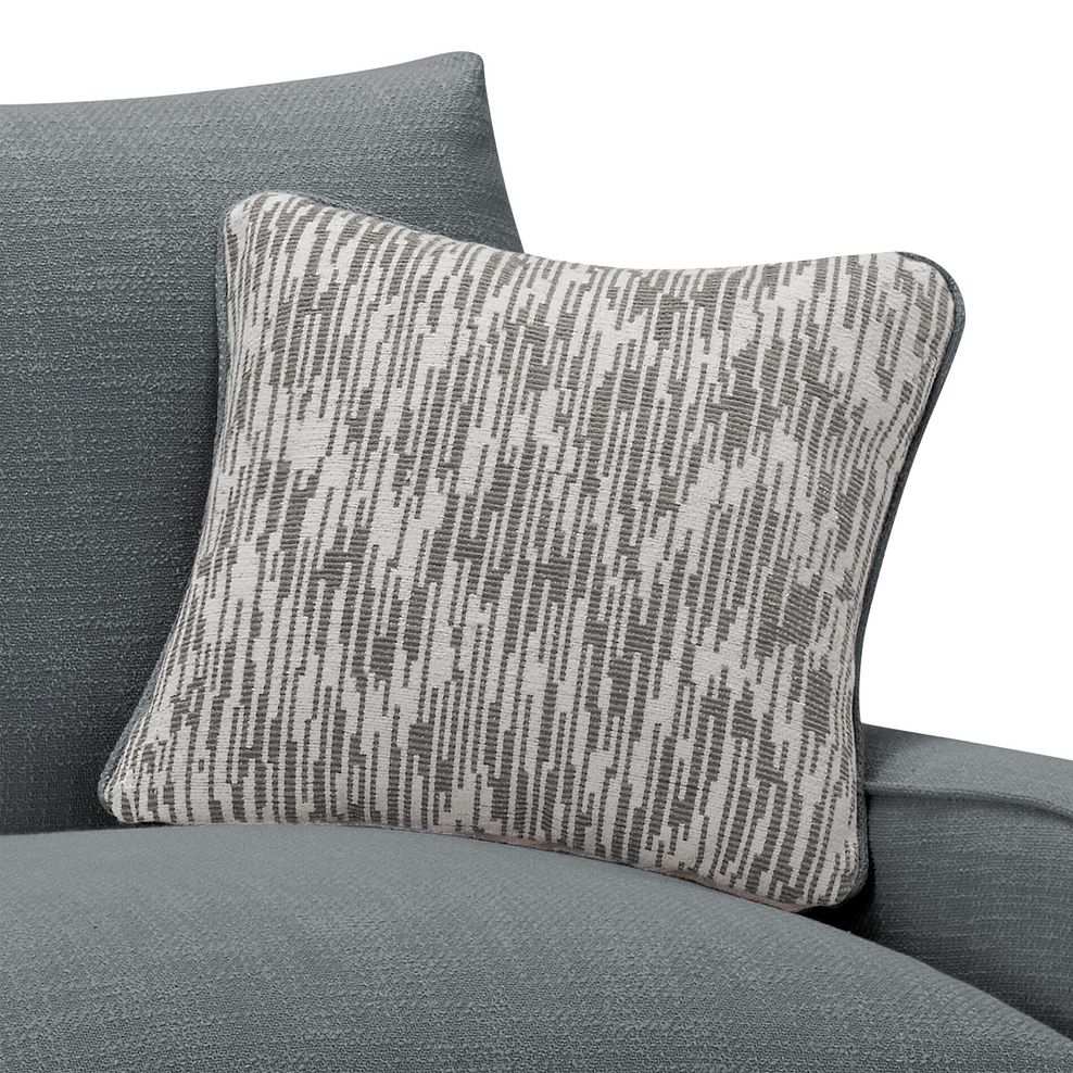 Isabella Loveseat in Polly Charcoal Fabric with Natural Scatter Cushion 8