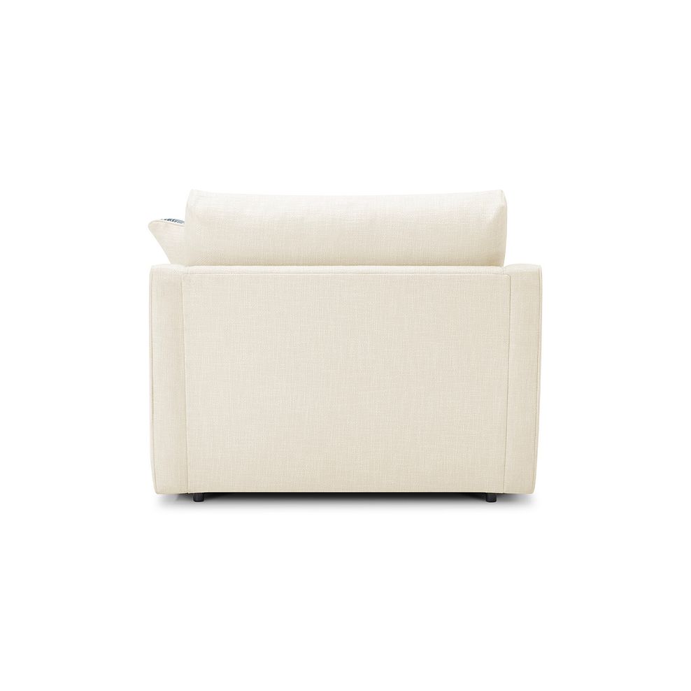Isabella Loveseat in Polly Natural Fabric with Navy Scatter Cushion 7