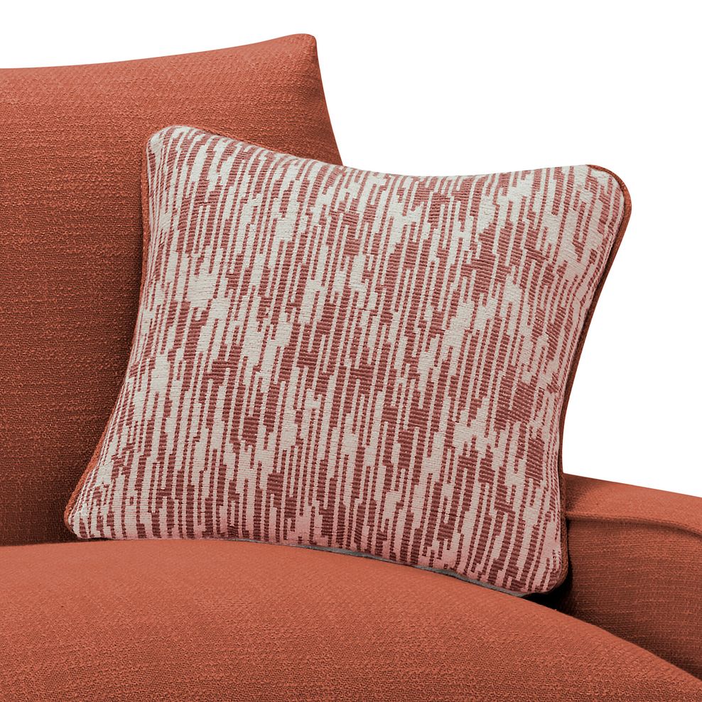 Isabella Loveseat in Polly Rust Fabric with Rust Scatter Cushion 8
