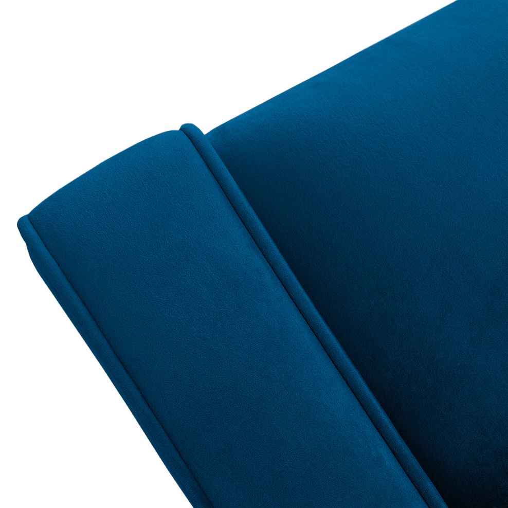 Isabella Right Hand Corner Chaise Sofa in Festival Royal Blue Fabric with Navy Scatter Cushions 8