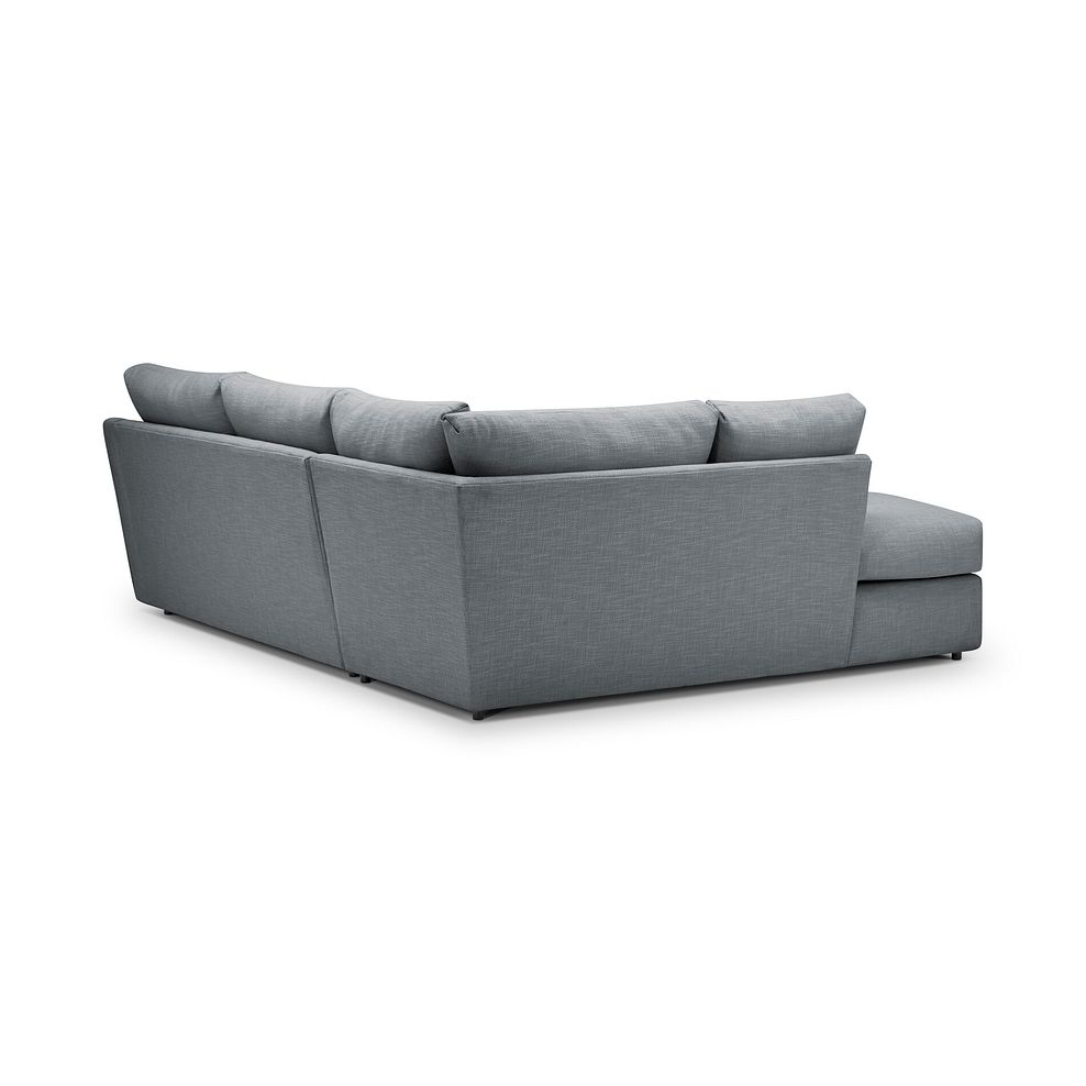 Isabella Right Hand Corner Chaise Sofa in Polly Charcoal Fabric with Natural Scatter Cushions 2