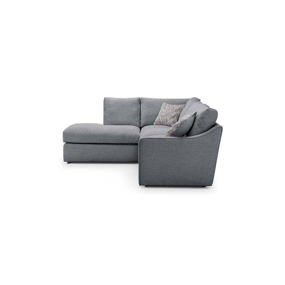 Isabella Right Hand Corner Chaise Sofa in Polly Charcoal Fabric with Natural Scatter Cushions 4