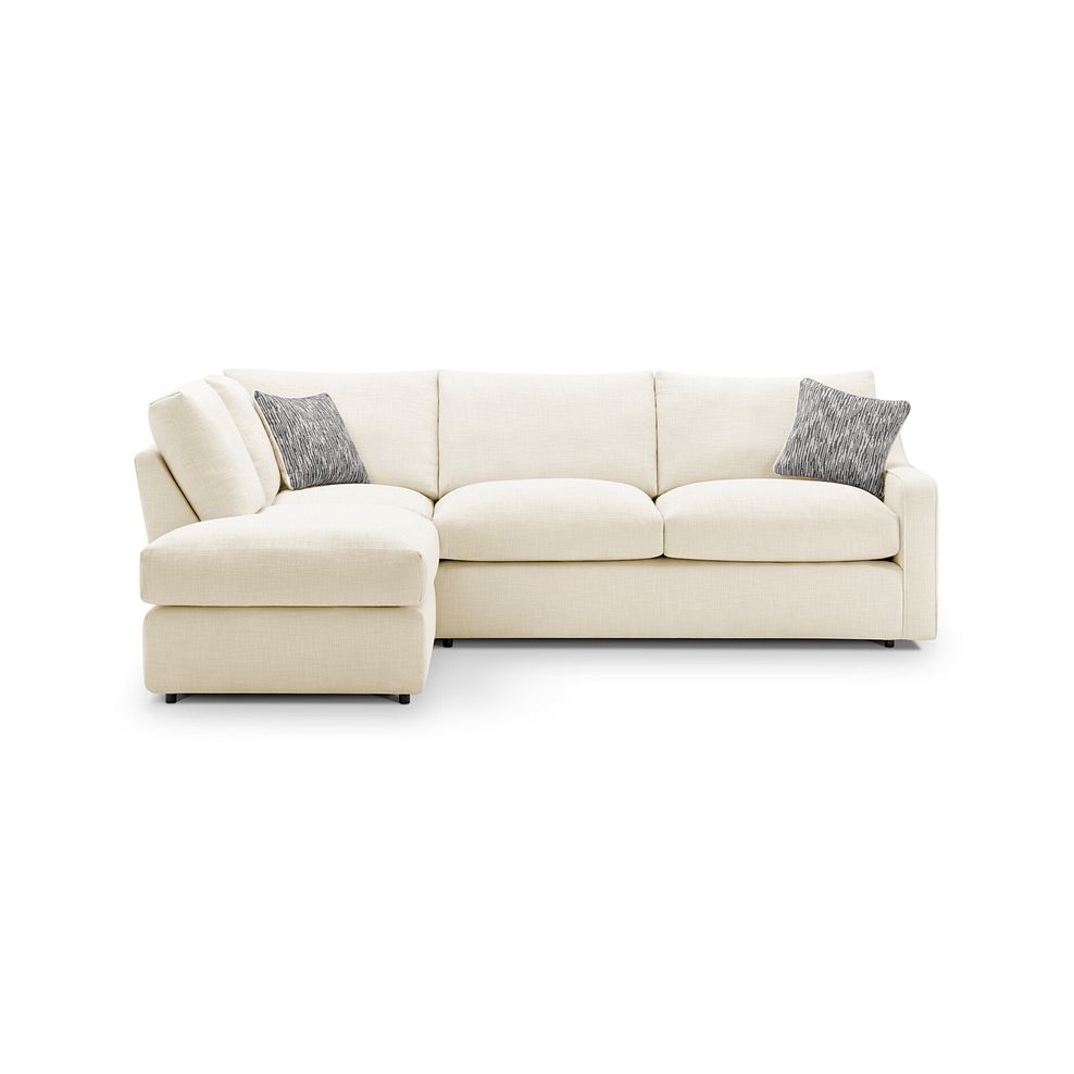 Isabella Right Hand Corner Chaise Sofa in Polly Natural Fabric with Natural Scatter Cushions 3