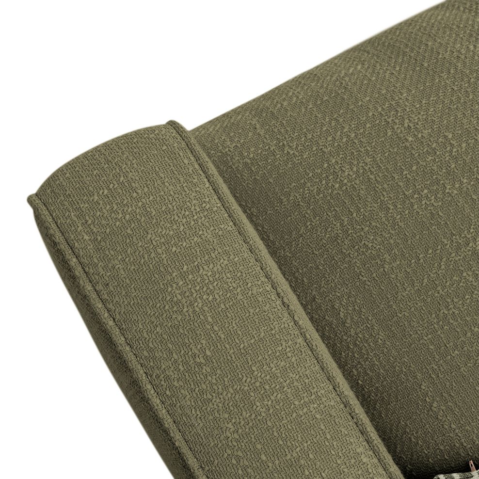Isabella Right Hand Corner Chaise Sofa in Polly Olive Fabric with Olive Scatter Cushions 8