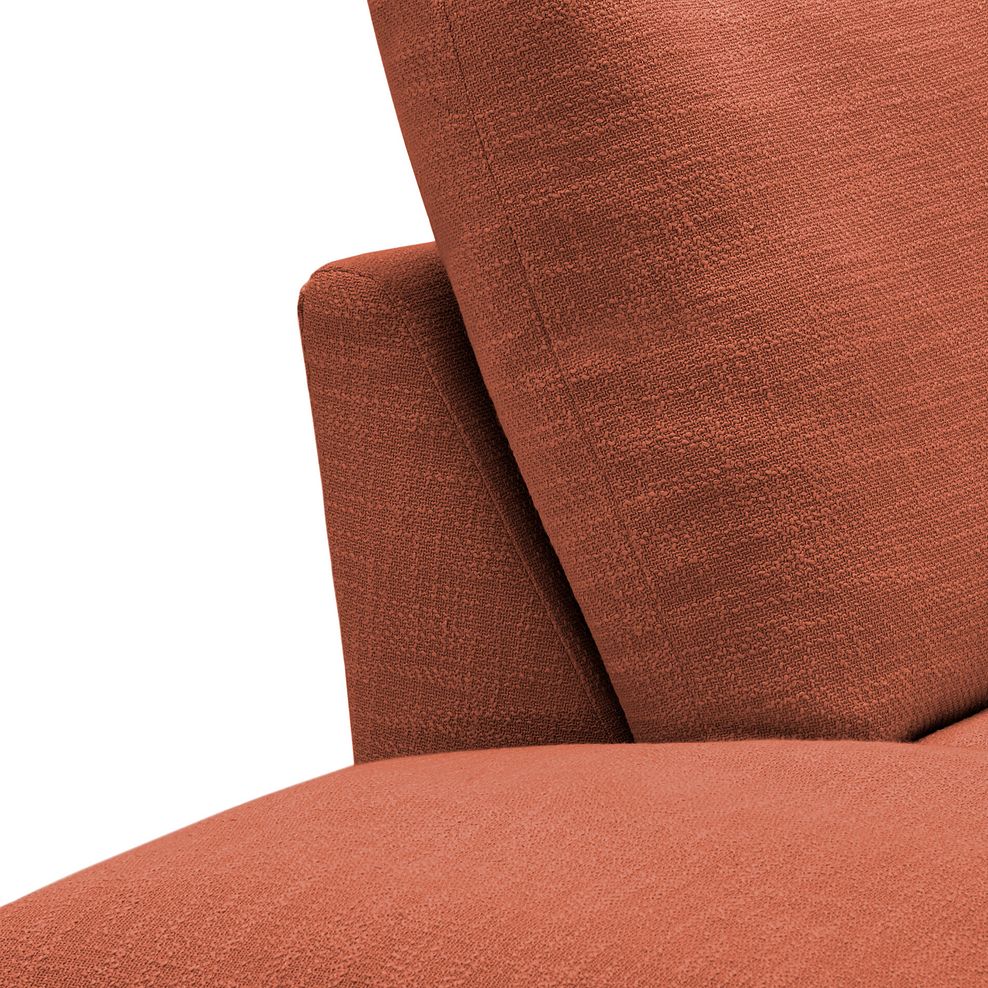 Isabella Right Hand Corner Chaise Sofa in Polly Rust Fabric with Rust Scatter Cushions 9