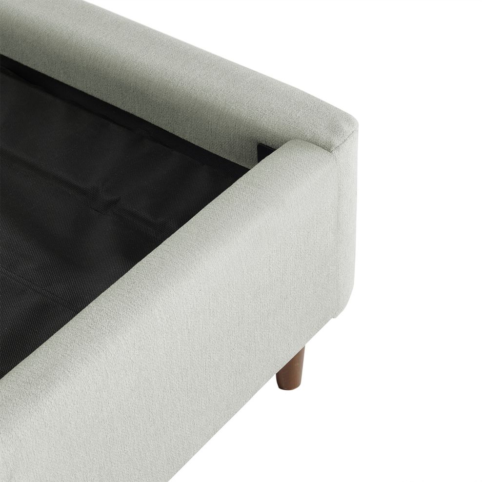 Islington Double Bed with Dark feet in Granada Cream Fabric 6