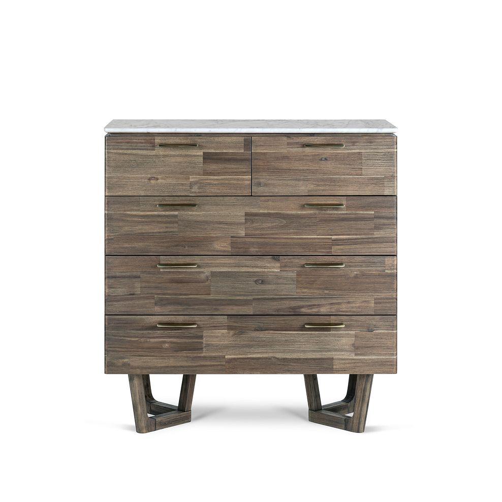 Islington Marble and Dark Acacia 2+3 Chest of Drawers Thumbnail 5