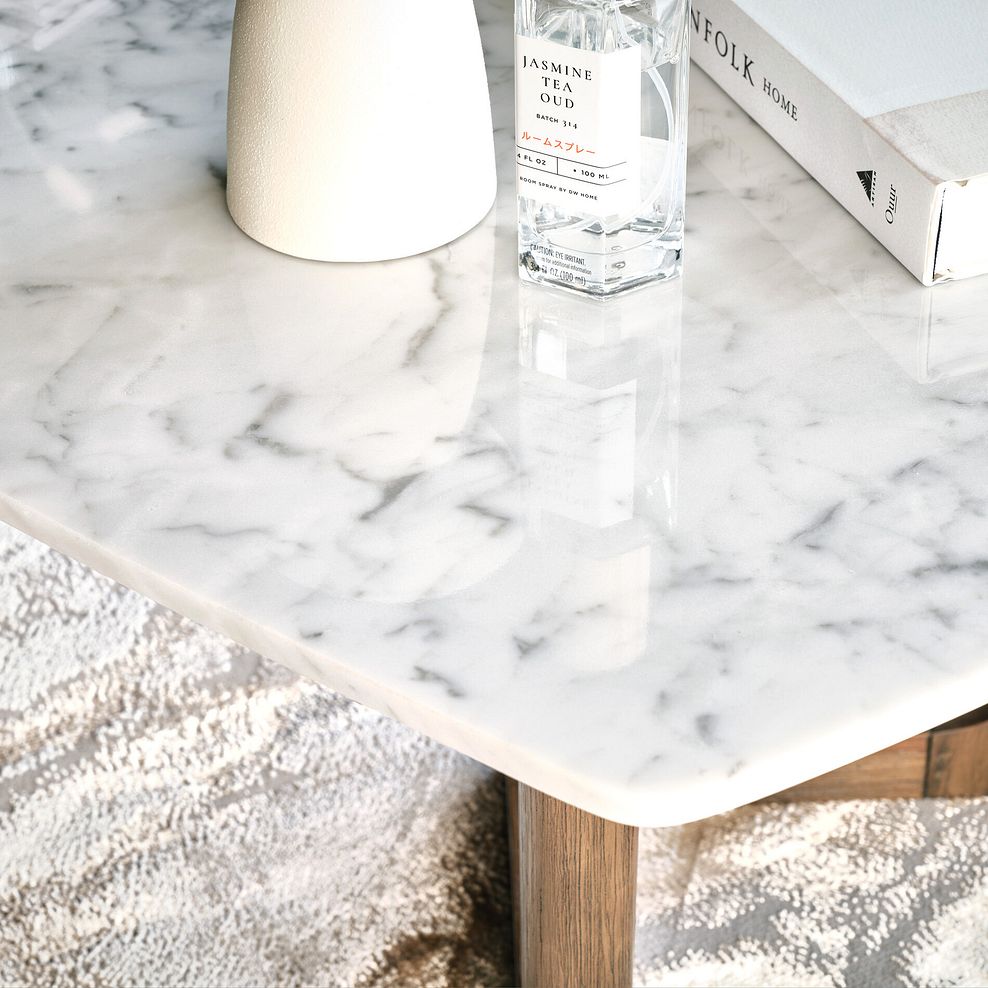 Islington Marble and Dark Acacia Coffee Table 4