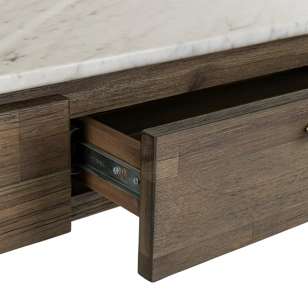 Islington Marble and Dark Acacia Console Table 12