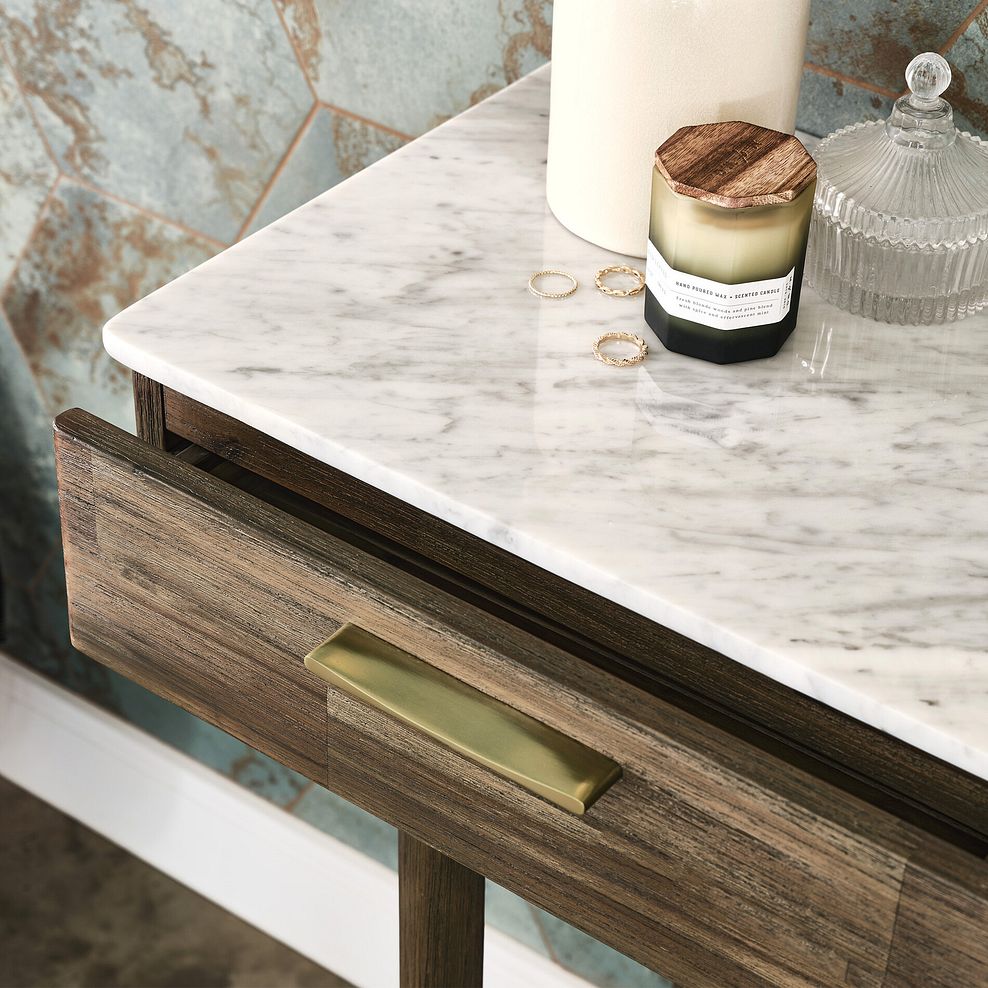 Islington Marble and Dark Acacia Dressing Table 3