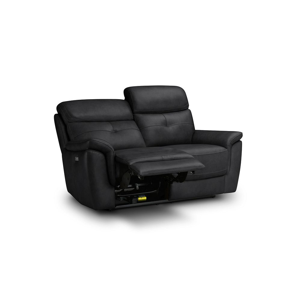 Iver 2 Seater Electric Recliner Sofa in Amara Black Leather 3