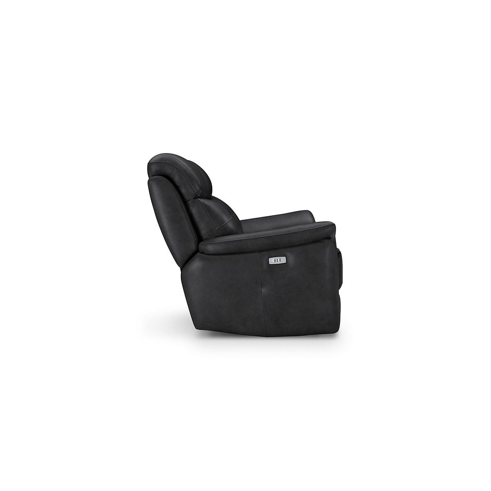 Iver 2 Seater Electric Recliner Sofa in Amara Black Leather 7