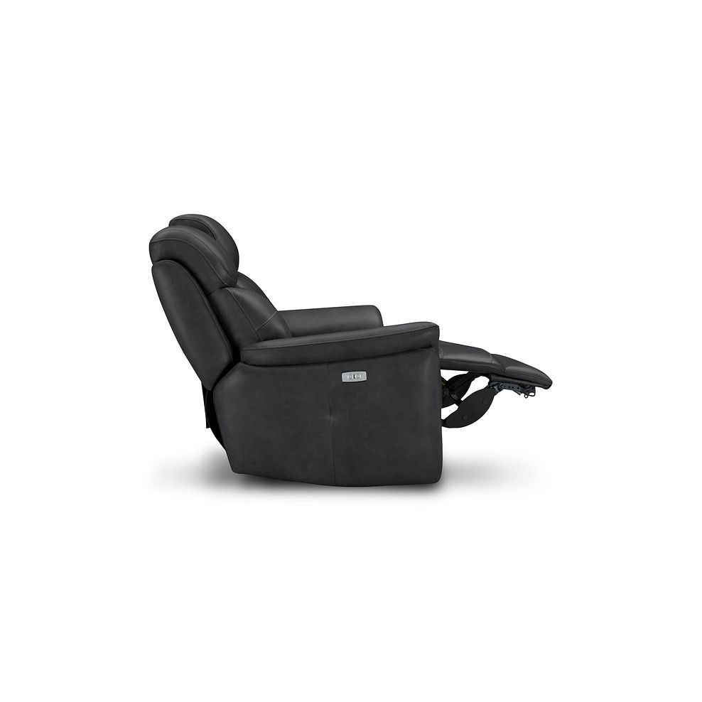 Iver 2 Seater Electric Recliner Sofa in Amara Black Leather 8