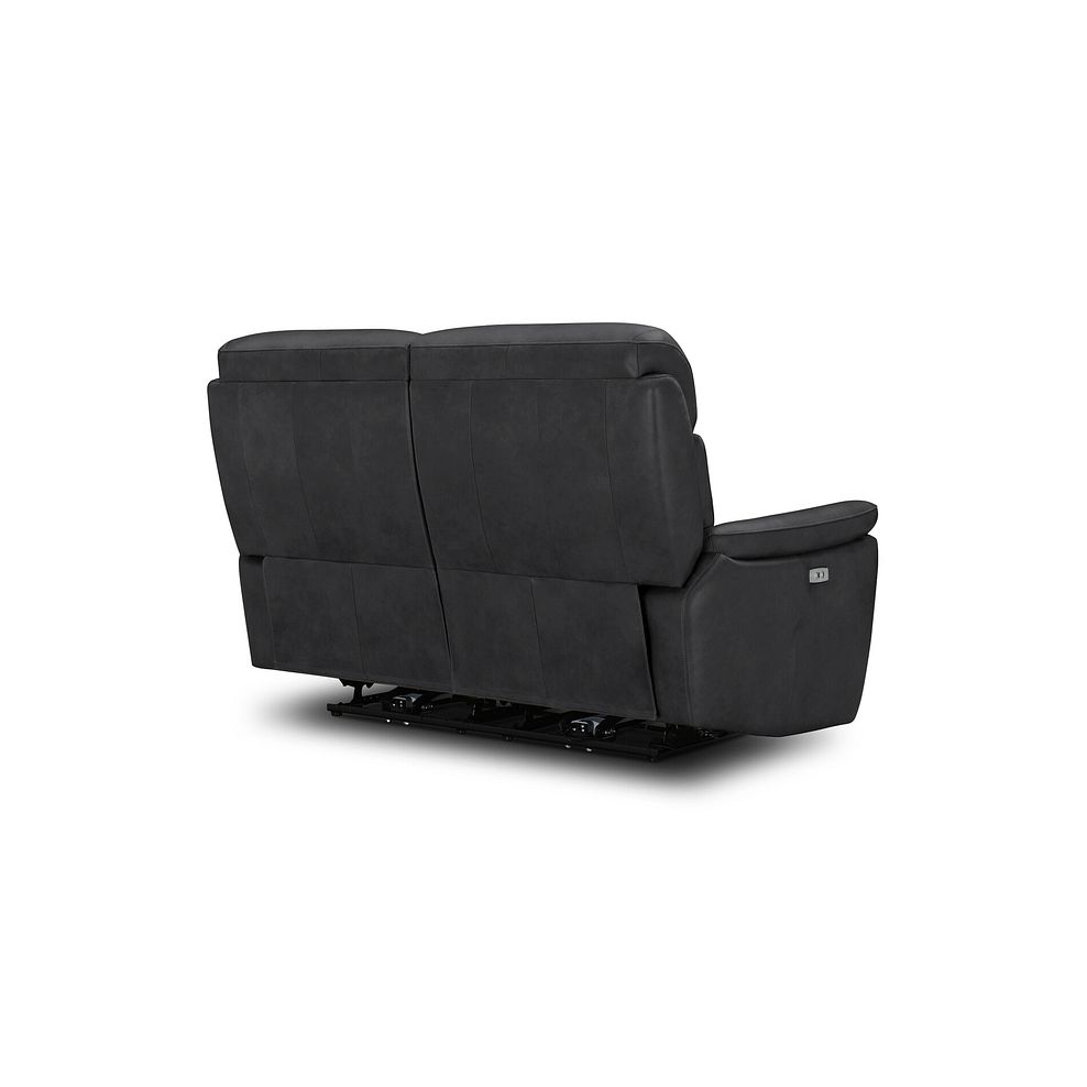 Iver 2 Seater Electric Recliner Sofa in Amara Black Leather 6