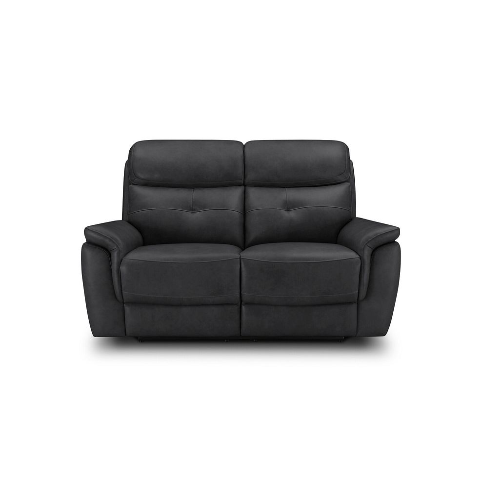 Iver 2 Seater Electric Recliner Sofa in Amara Black Leather 5