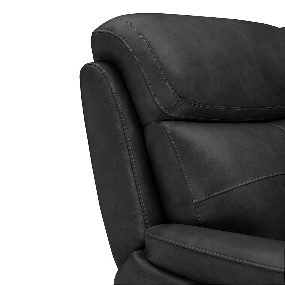 Iver 2 Seater Electric Recliner Sofa in Amara Black Leather 9
