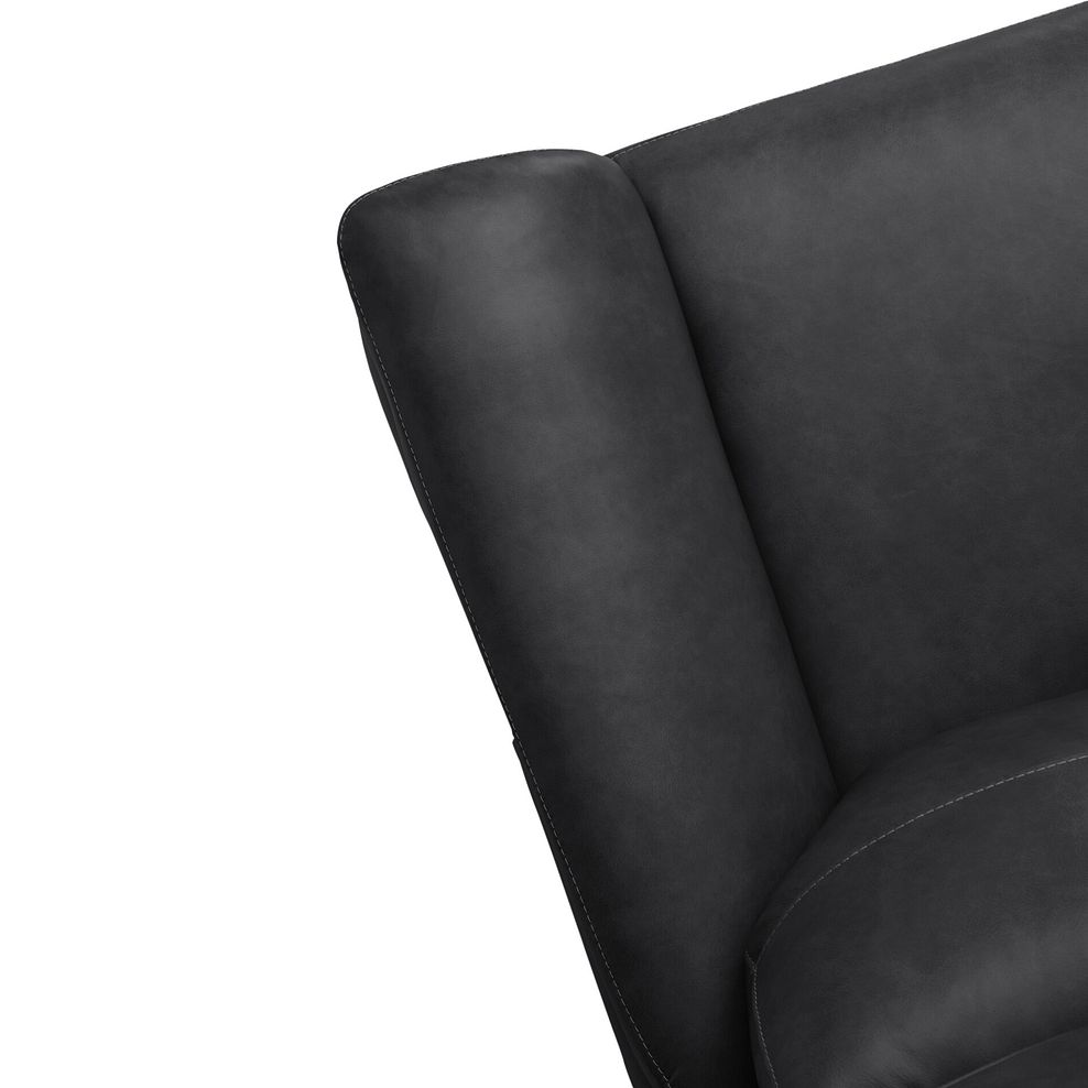 Iver 2 Seater Electric Recliner Sofa in Amara Black Leather 12