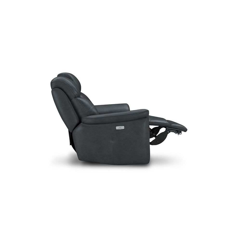 Iver 2 Seater Electric Recliner Sofa in Amara Dark Grey Leather 5