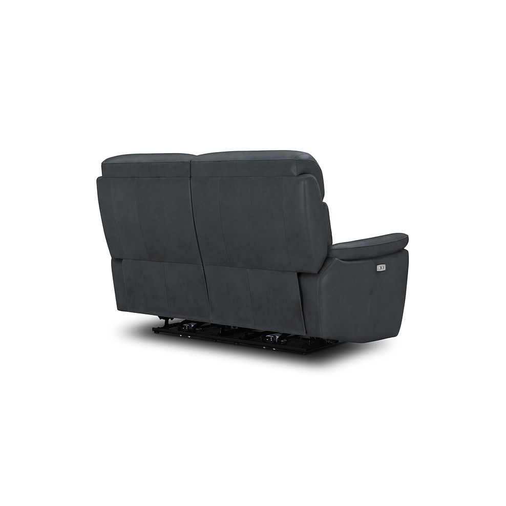 Iver 2 Seater Electric Recliner Sofa in Amara Dark Grey Leather 6