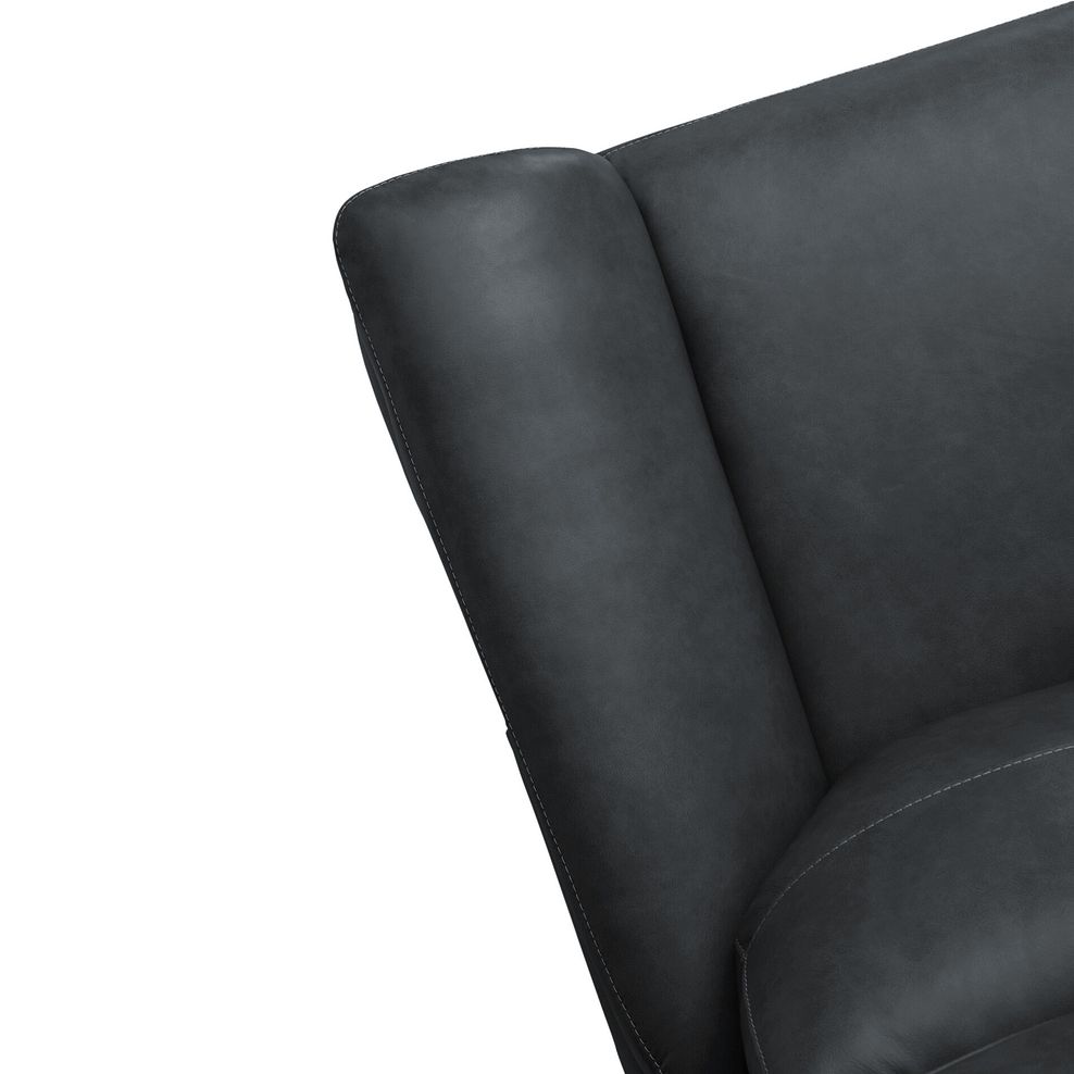 Iver 2 Seater Electric Recliner Sofa in Amara Dark Grey Leather 9