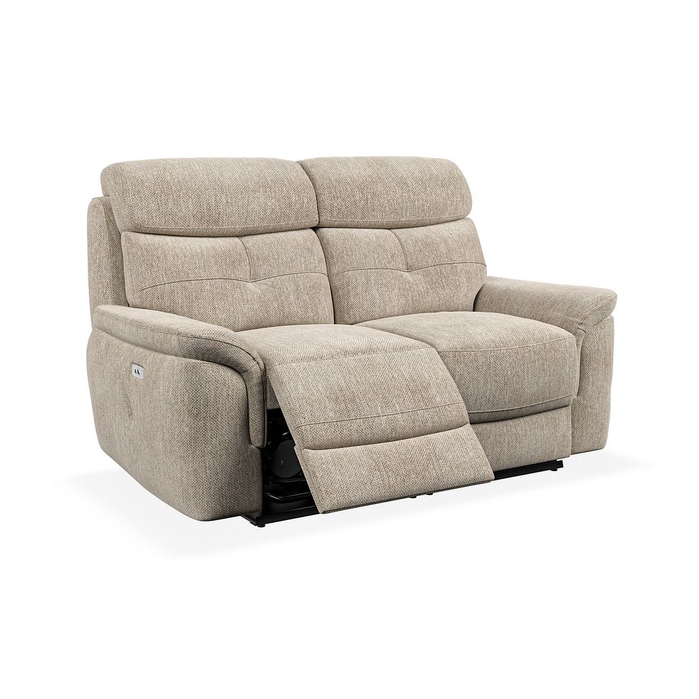 Iver 2 Seater Electric Recliner Sofa in Jetta Beige Fabric 2