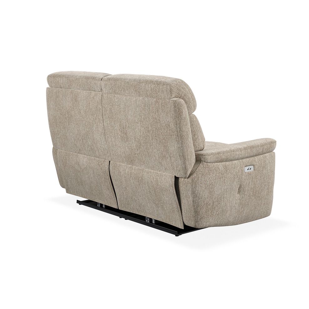 Iver 2 Seater Electric Recliner Sofa in Jetta Beige Fabric 6