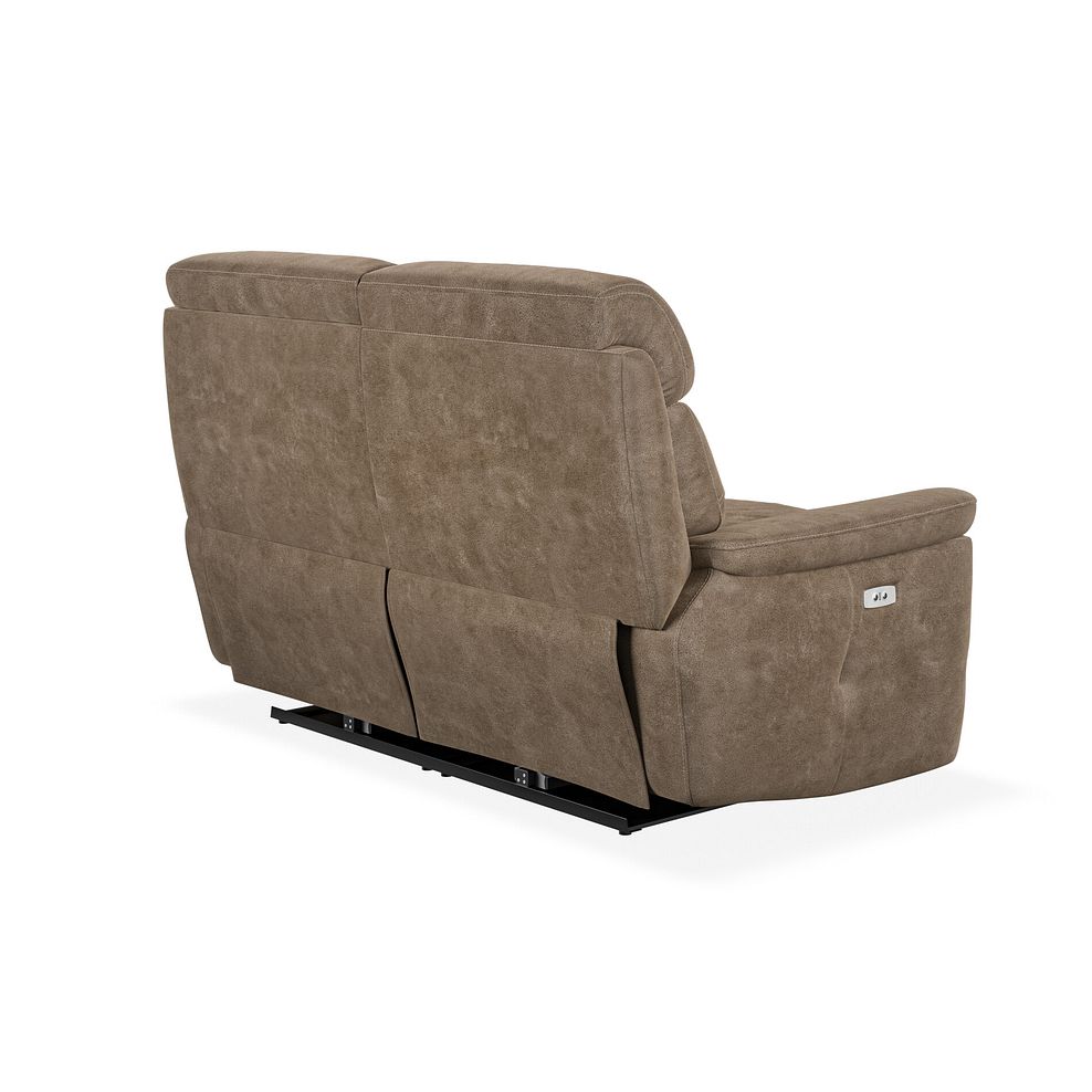 Iver 2 Seater Electric Recliner Sofa in Miller Earth Brown Fabric 6