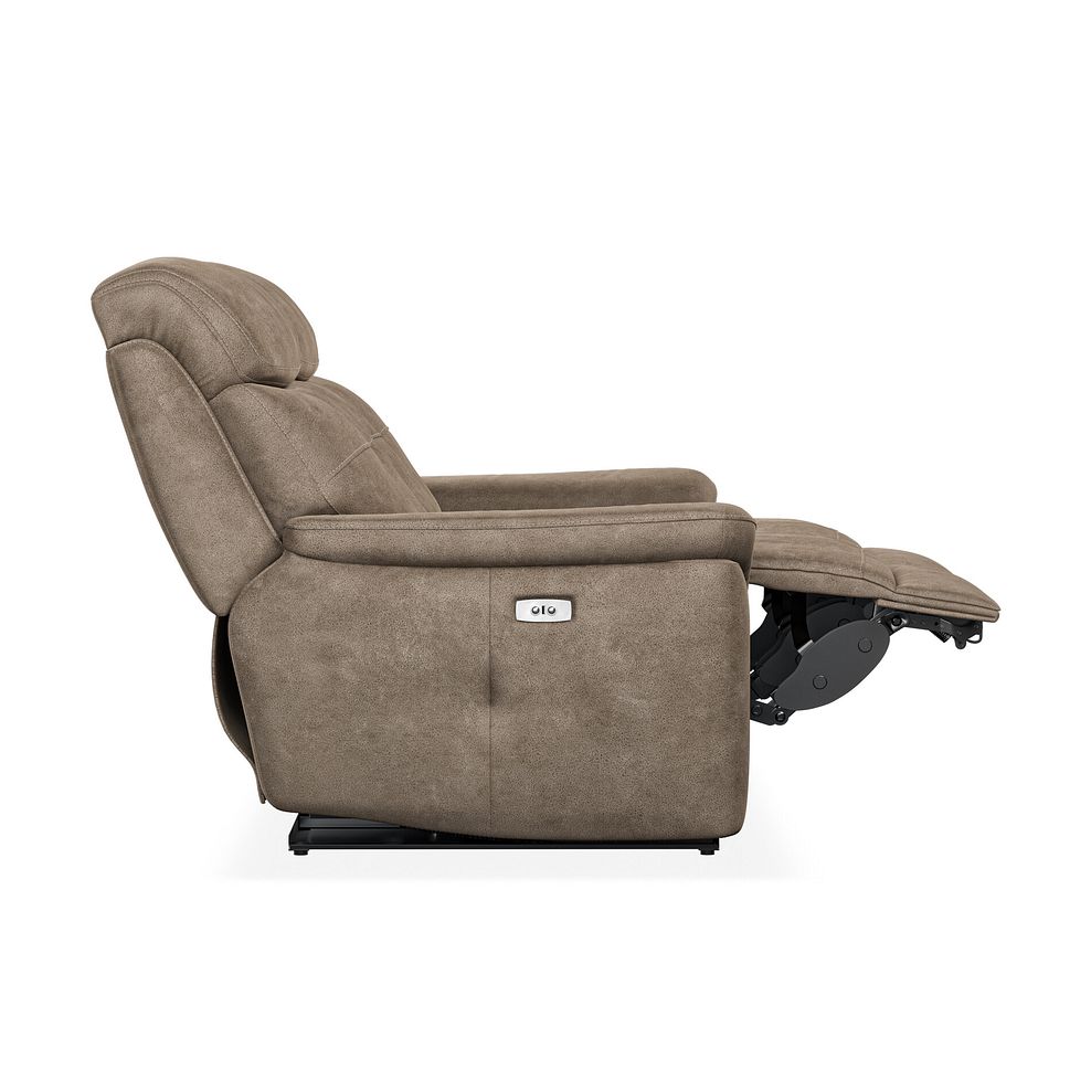 Iver 2 Seater Electric Recliner Sofa in Miller Earth Brown Fabric 8