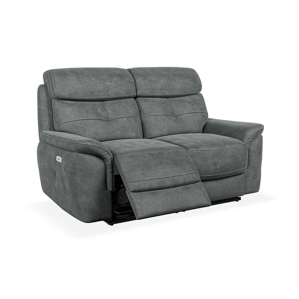 Iver 2 Seater Electric Recliner Sofa in Miller Grey Fabric 2