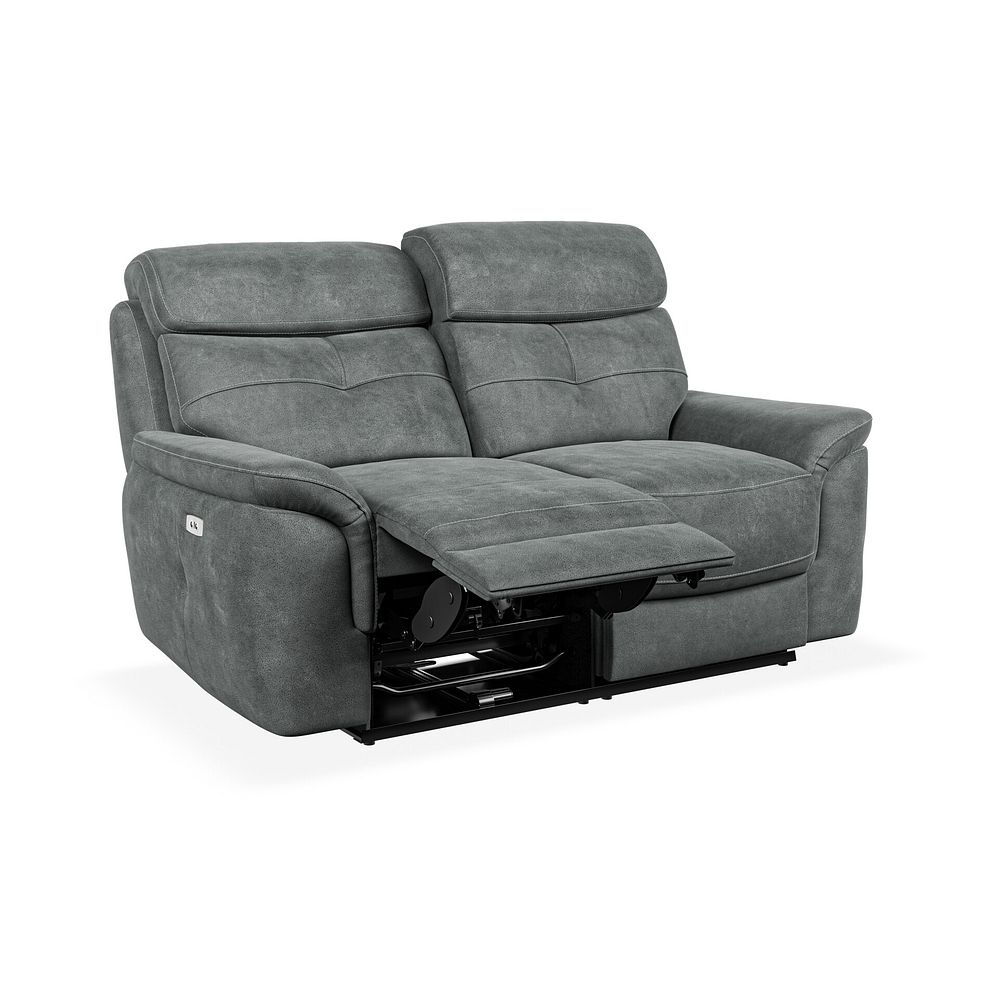 Iver 2 Seater Electric Recliner Sofa in Miller Grey Fabric 3