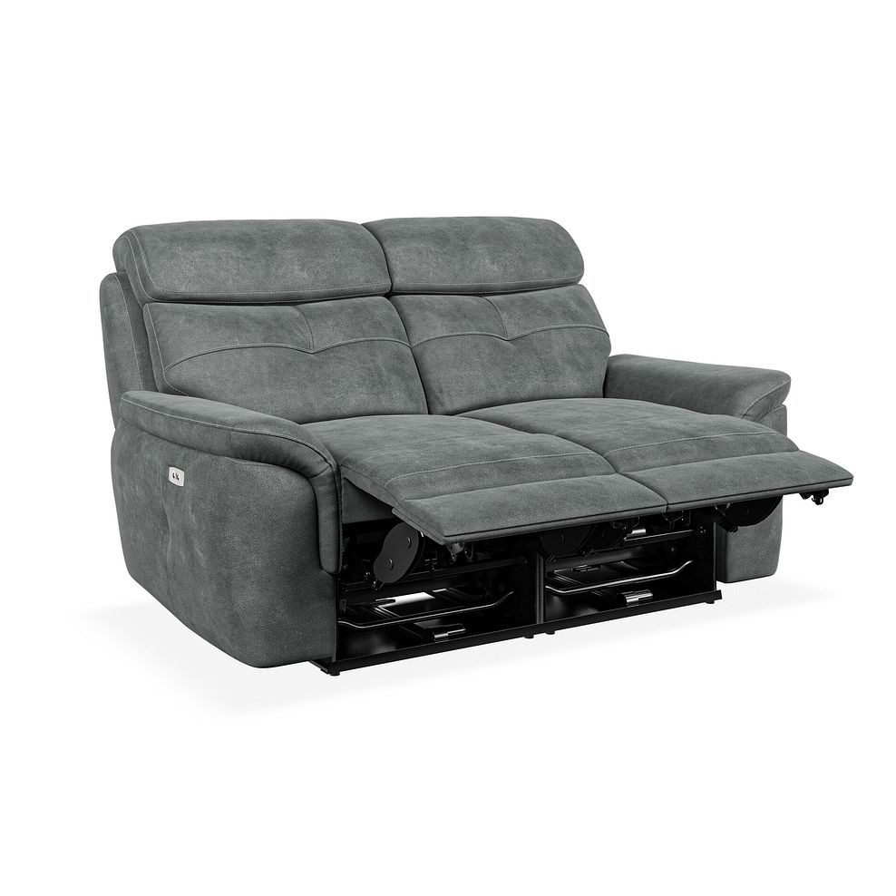 Iver 2 Seater Electric Recliner Sofa in Miller Grey Fabric 4